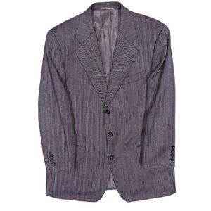 Scabal Super 100s Herringbone Weave Blazer Sport Coat US 40R EU 50R